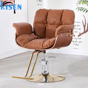 Kisen Hot Bán đồ nội thất cắt tóc ghế mua tóc nâu cắt mặc quần áo tạo kiểu ghế tùy chỉnh vòng vuông cơ sở - Product Image 3