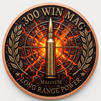 Médaille commémorative en cuivre fin 999 de 1 oz, en forme de balle, décor de bureau 3D en relief, effet UV, pour la décoration de la Man Cave