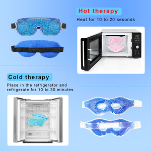 <span class=keywords><strong>Mascarilla</strong></span> reutilizable antiestrés para dormir, <span class=keywords><strong>mascarilla</strong></span> con cuentas de Gel de refrigeración para terapia fría y fatiga - Product Image 6