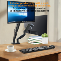 Support de bureau ergonomique à double bras à ressort à gaz avec rotation multi-angles pour écrans de 17 à 32 pouces – Offre Spéciale