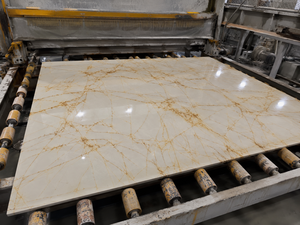 Golden Spider <b>Marble</b> Slabs Polished Countertop Natural Stone Vanity <b>Top</b> Polished Speckled Work Surface Cut-to-Size for Hotel - Product Image 5