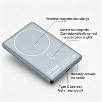 Power Bank Mini Magnetik Berkualitas Tinggi, Laris Manis, Pengisian Cepat, 5000mAh, Layar LED, Powerbank Portabel