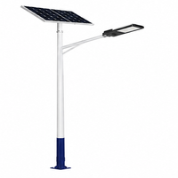 Lampadaire solaire LED intégré étanche IP65 60W-200W avec panneau monocristallin, télécommande et caméra CCTV pour route et jardin