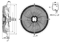 Ventilateur importé S6D630-AB07-15 S6D630-AB07-16 AS630A3-AG5-01