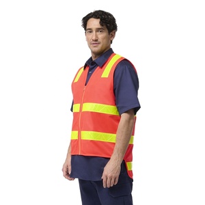 Chaleco de Seguridad Reflectante de Alta Visibilidad para Hombre, Ropa de Trabajo de Alta Visibilidad para Construcción, Control de Tráfico, Malla Transpirable - Product Image 2