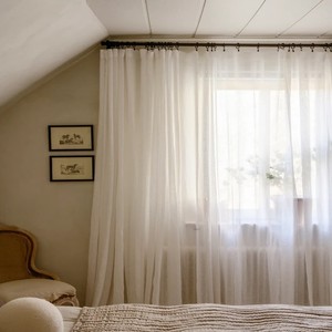 <b>White</b> Floor to Ceiling Sheer Curtains Soft <b>Voile</b> Drapery Panels for Living Room Hotel Lobby and Large Windows - Product Image 2