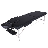 Lit de massage pliable de luxe réglable en hauteur, en cuir PU, design contemporain, éponge haute densité – Portable pour la beauté à domicile