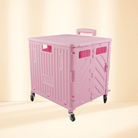 Chariot pliable super résistant à roulettes pour enseignants, panier de transport, chariots de courses pliables à main