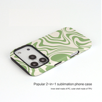 Coque de téléphone personnalisée 2-en-1 brillante et mate en TPU souple et PC rigide pour iPhone 18 17 Pro Max avec film de protection