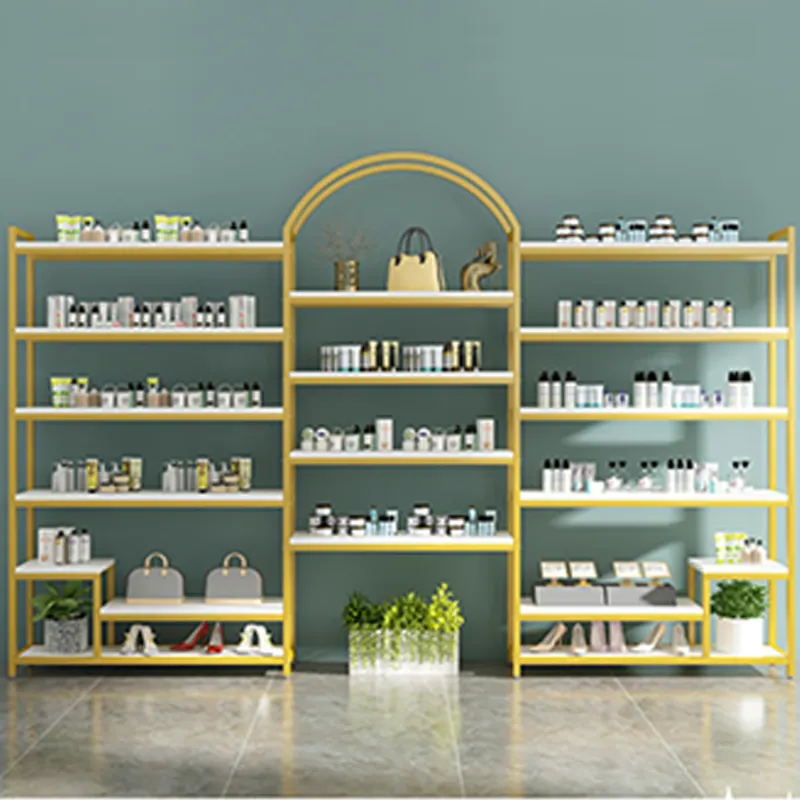 Light luxury multi-layer rack beauty salon product display cabinet beauty cosmetics display rack