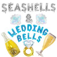 Guirlande de ballons en aluminium « Bride to Be » pour décoration de fête prénuptiale, enterrement de vie de jeune fille, fiançailles, avec lettres en forme de bague de diamant