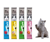 Bandes de chat anglais pur boîte entière en gros collations humides pour animaux de compagnie dégustation de poulet ingrédients de viande friandises transfrontalières produit ciblé