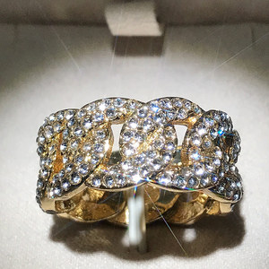 Anello da Uomo con Design a Catena, Stile Fascia Completa - Product Image 2