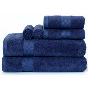 Lot de 6 serviettes de bain de luxe à séchage rapide en coton turc durable et écologique, couleur unie, option de vente en gros - Product Image 4