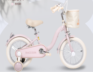 <span class=keywords><strong>Bicicleta</strong></span> rosa para niña, marco de resistencia de espesor, neumático grueso de doble capa, rueda de entrenamiento, cestas de nailon, guardabarros de cadena, campana de anillo - Product Image 1