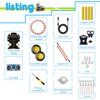 Kit Mobil Robot Pintar Microbit Mini V2.0 DIY, Mainan Mobil Robot Pemrograman, Kit Robot STEM