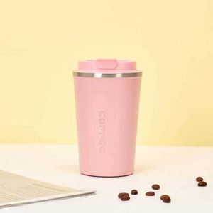 Simple 304 Stainless Steel <b>Coffee</b> Mug Portable Car Thermos Business Office Gift Dual-Drink Mug - Product Image 5