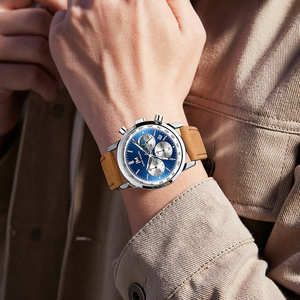 Reloj de Cuarzo JONNY MOORE 1064, Clásico, Multifunción, para Hombre, Correa de Cuero, Resistente al Agua, Estilo Casual de Negocios, Regalo - Product Image 4