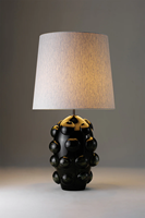 Lampe de table moderne en verre, base en verre bleu raisin audacieux, pour chambre à coucher, chevet, salon, éclairage décoratif pour la maison