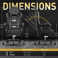 Chaise de course en cuir PU de haute qualité, chaise de jeu avec accoudoirs réglables, dossier haut, chaise ergonomique, directement de l'usine AJUNION