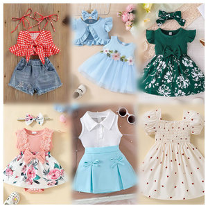 2025 misto abbigliamento per bambini nuovo Stock estivo per bambini <span class=keywords><strong>t</strong></span>-shirt manica corta vestito da principessa vestiti usati - Product Image 5