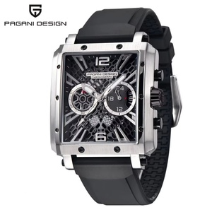 PAGANI DESIGN 1725 New Rectangular Watches for Men Top Brand Men's Sports Quartz Watches Skeleton <b>Automatic</b> Date <b>Chronograph</b> - Product Image 1
