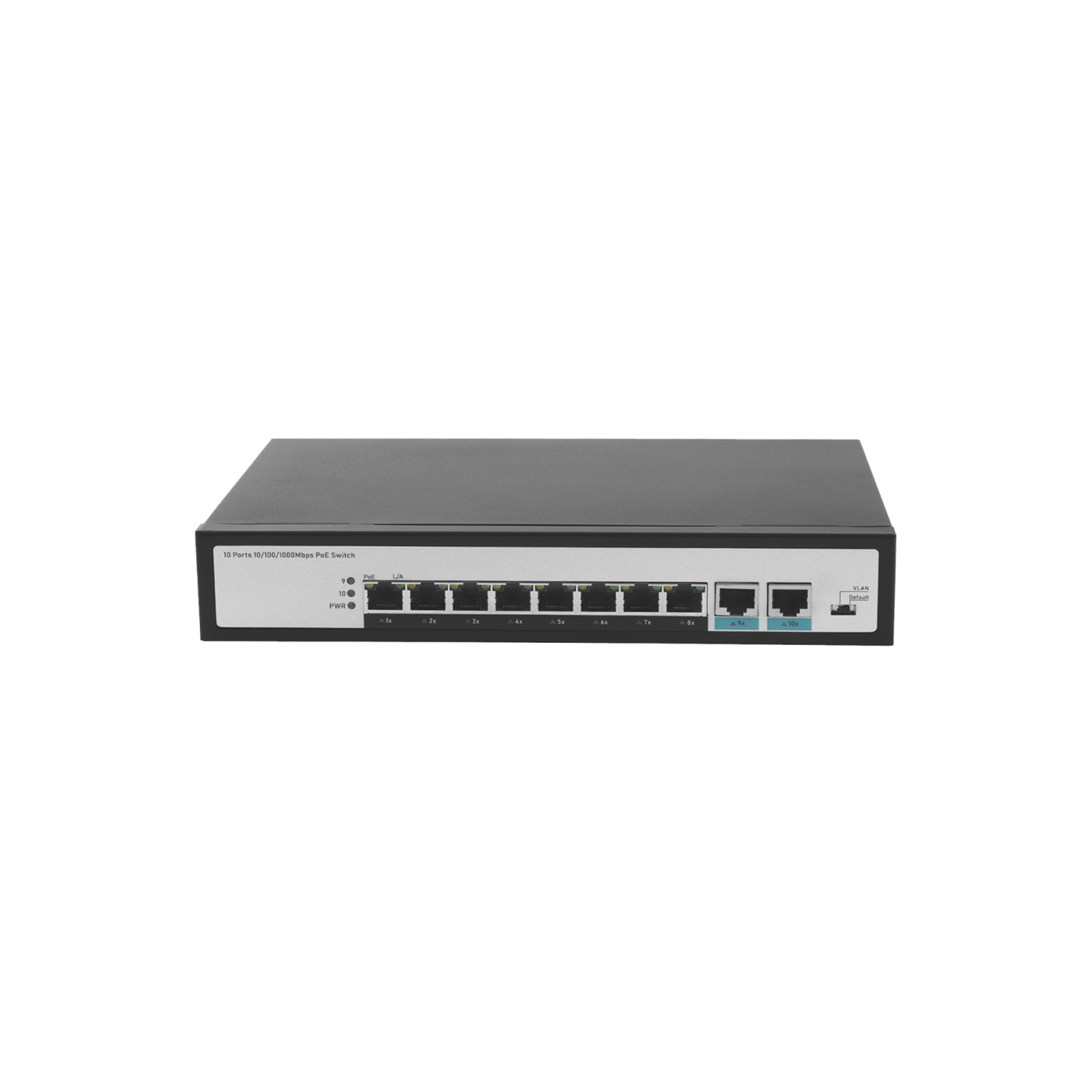 JideTech Smart 120 Вт 10-портовый гигабитный коммутатор PoE 2-портовый гигабитный Ethernet-порт, восходящий канал