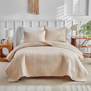 Parure de lit en microfibre brossée, motif géométrique patchwork, 3 pièces, pour toutes les saisons, 229*264cm, avec drap et taies <span class=keywords><strong>d</strong></span>'oreiller - Product Image 3