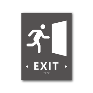 Sortie d'escalier personnalisé ADA Signalisation en métal en acier inoxydable Braille Signes pour bâtiments - Product Image 5