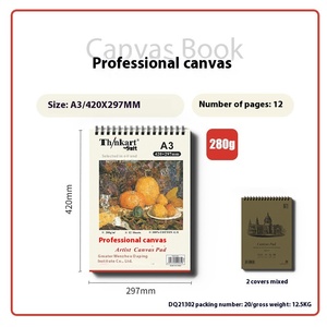Daqian Tùy Chỉnh 280G <span class=keywords><strong>A4</strong></span> <span class=keywords><strong>A4</strong></span> <span class=keywords><strong>A4</strong></span> Kích Thước Phác Thảo Giấy Xoắn Ốc Vải <span class=keywords><strong>Pad</strong></span> Cho Nghệ sĩ 'Vẽ Và Sơn Sơn Dầu Sơn Acrylic - Product Image 6