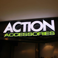 Signalétique de bureau extérieure personnalisée en acrylique LED avec télécommande pour bâtiments, magasins et bars – Panneau publicitaire de bureau résistant à l'eau