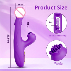 Vibromasseur Sexuel Pénétrant à 10 Modes de Poussée, Dildo Vibrant pour Stimulation du Point G, du Clitoris et des Mamelons, Jouet Sexuel pour Femmes - Product Image 5