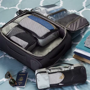 Oem ODM biểu tượng tùy chỉnh hành lý Organizer chuyến đi đóng gói <span class=keywords><strong>Cubes</strong></span> cơ bản 4 Piece du lịch nén đóng gói <span class=keywords><strong>Cubes</strong></span> Set - Product Image 6