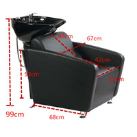 Chaise de luxe moderne noire pour salon de lavage et shampoing