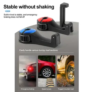 <span class=keywords><strong>Attelage</strong></span> arrière universel de voiture multifonctionnel suspendu stockage support de téléphone portable <span class=keywords><strong>crochet</strong></span> de suspension de siège arrière pour sac à main tissu épicerie - Product Image 3