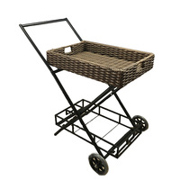 YIlin 5-laags rotan mandenstel displayrek met poedercoating, ISO9001 gecertificeerd, op maat gemaakt voor supermarkten