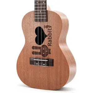 批发价格热卖26英寸兔心尤克里里夏威夷四弦小吉他