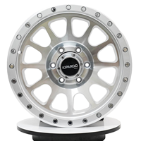 Jantes tout-terrain Kipardo sur mesure 17x9 6x139.7 ET0 Noir mat avec rivets chromés pour Toyota Tacoma Tundra SUV 4x4 Camion