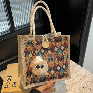 Tùy Chỉnh In Ấn Túi Nữ Mùa Hè Mang Linen Ăn Trưa Mua Sắm Tote Túi Mang Túi Xách Cho Phụ Nữ - Product Image 4