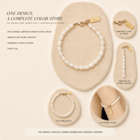 Bracelet personnalisé en perles d'eau douce naturelles avec pendentif en forme de cœur, en acier inoxydable, zircon, plaqué or 18 carats, accessoires de mode pour femmes, design de créateur