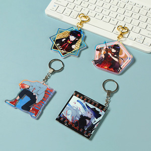 Custom Plastic Key Chain Cartoon Anime Design Laser Clear Printed Character Picture Acrylic Key Chains