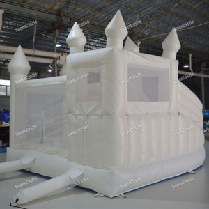 Château gonflable commercial blanc avec toboggan en spirale, directement de l'usine, personnalisable <span class=keywords><strong>pour</strong></span> la <span class=keywords><strong>location</strong></span> de fêtes d'<span class=keywords><strong>anniversaire</strong></span> d'enfants - Product Image 4