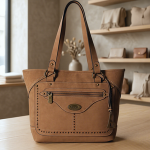 BS INTERNATIONAL NA202 2026 Trending Genuine Leather Unisex Shoulder <b>Bag</b> Women <b>Zipper</b> Closure <b>Waterproof</b> Lightweight Large - Product Image 2