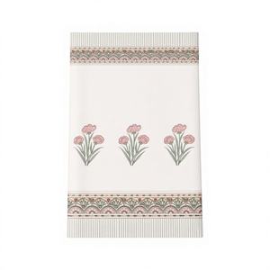 Premium Sustainable Hand Block Printed Soft Quick Dry Cotton <b>Waffle</b> <b>Towel</b> Indian Artisan Floral Prints Home Hotel Office Use - Product Image 1