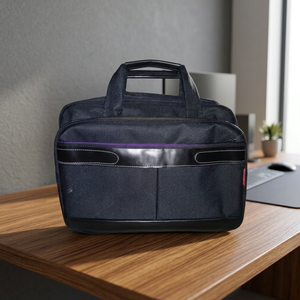 Wholesale Custom Print Logo Conference Nylon Laptop <b>Bag</b> Zipper High Quality Durable Eco-friendly Cross-body Shoulder <b>Black</b> - Product Image 2