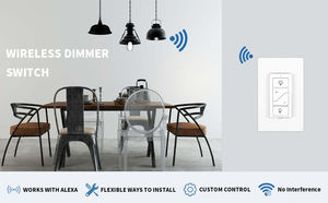 110V kablosuz ışık anahtarı Alexa akıllı ev sistemi modeli Dk01 30m aralığı için uzaktan kumanda Dimmer için uyumlu - Product Image 6