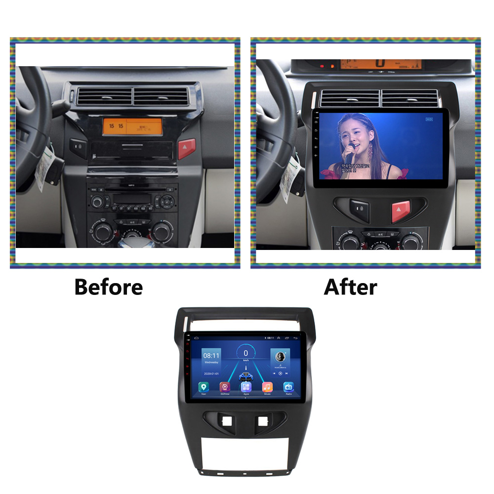 シトロエンC4 ディスプレイオーディオ Android13 CarPlay Android 13 for Citroen C4 C-Triomphe C-QUATRE 2012-2016