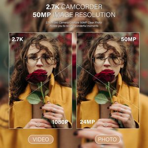 Yinzam XH06 Caméra Vidéo <span class=keywords><strong>de</strong></span> Sport pour Vlog, <span class=keywords><strong>Photographie</strong></span> et Réseaux Sociaux, Caméscope Numérique Rétro Full HD 1080P avec <span class=keywords><strong>Vision</strong></span> Nocturne - Product Image 6