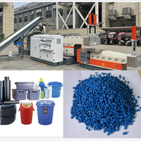 Machine de granulation de plastique à vis simple de 300 kg/h pour le recyclage des déchets plastiques LLDPE HDPE avec tension personnalisable
