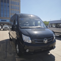 Nouveau minibus de passagers Foton Toano noir, fourgon diesel à toit surélevé et carrosserie longue, bus de transport urbain multi-places, prix de gros pour le marché